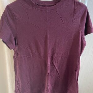 a new day Women's Short Sleeve Burgundy Tee - Size S